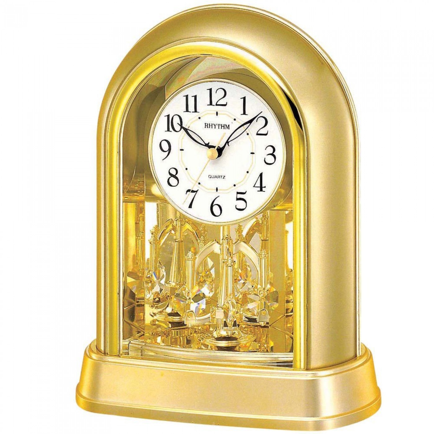 Rhythm(Japan) Rotating Pendulum Contemporary Motion Clock